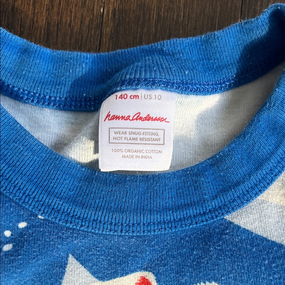 Hanna Andersson Summer PJs Set Shark Print - 8 - Picture 2 of 5